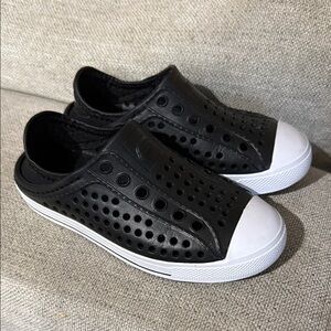Skechers Black and White Slip-On Shoes